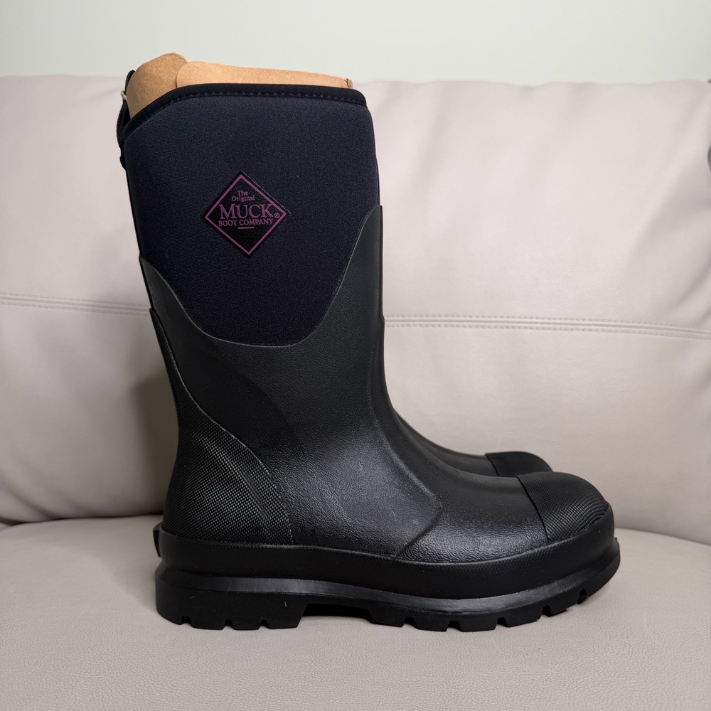 Muck Boot Chore Mid Lightweight Waterproof Black Work Boots Women’s Size 6